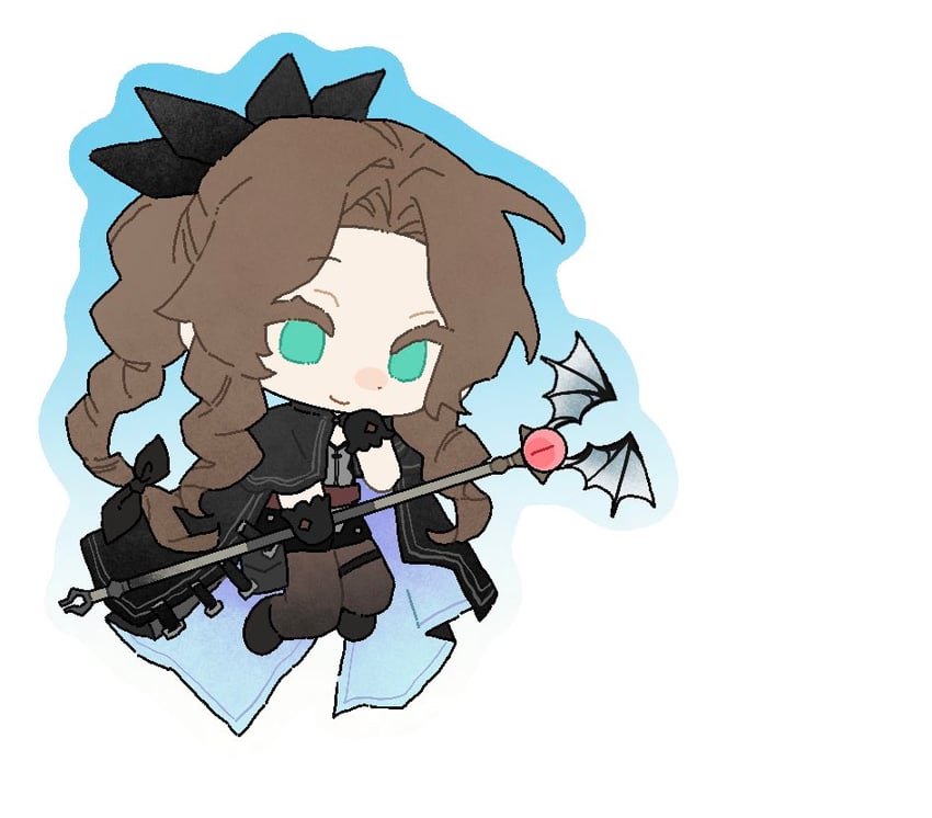 aerith gainsborough (final fantasy and 2 more) drawn by linerhan