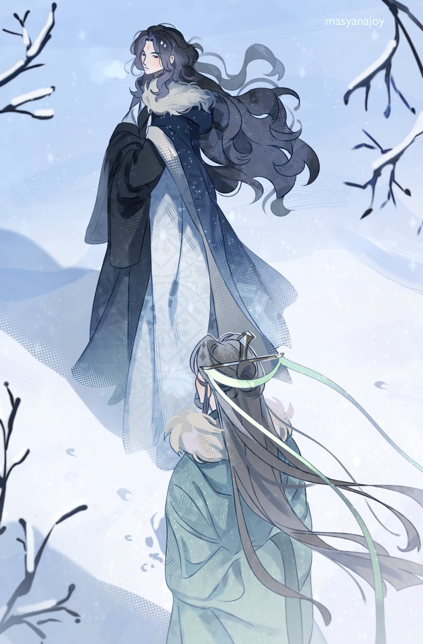 shen qingqiu and luo binghe (renzha fanpai zijiu xitong) drawn by masyanajoy