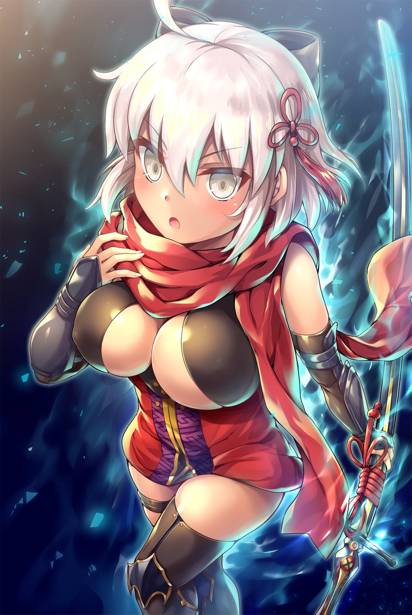 okita souji and okita souji alter (fate and 2 more) drawn by samoore