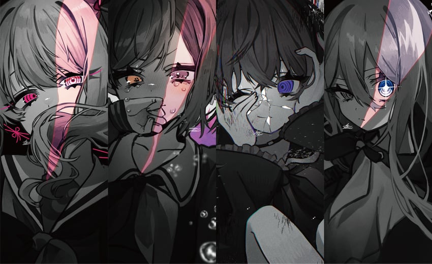 asahina mafuyu, shinonome ena, akiyama mizuki, and yoisaki kanade (project sekai) drawn by aduma_tobari