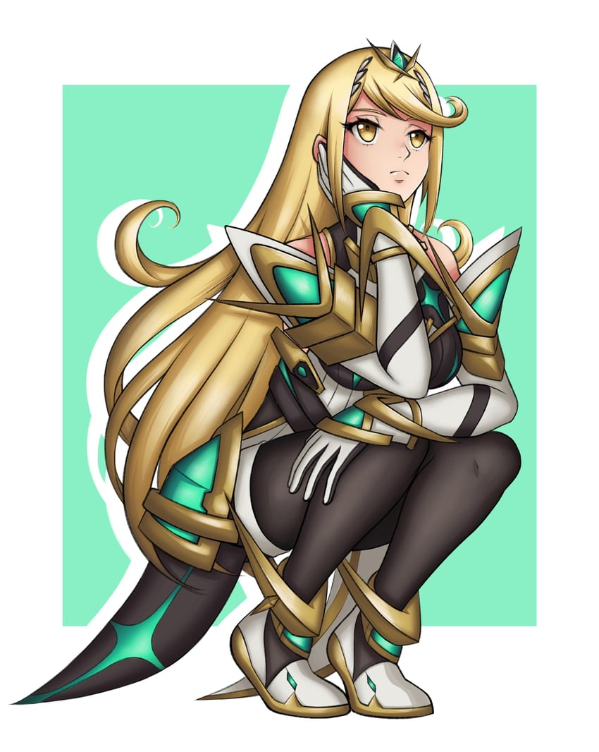 mythra (xenoblade chronicles and 1 more) drawn by ememtrp