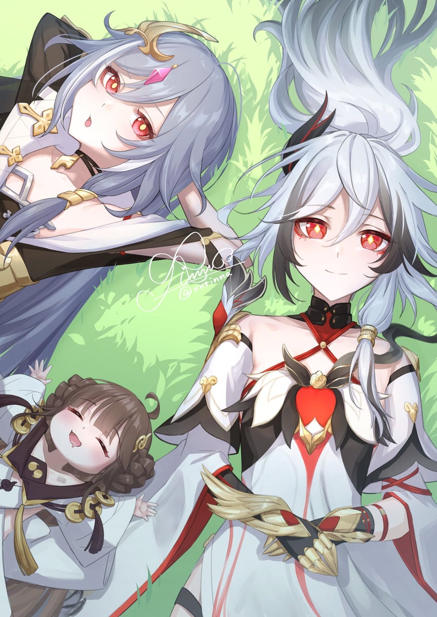 fu hua, herrscher of sentience, and book of fuxi (honkai and 1 more) drawn by rinna_(xxrinna)