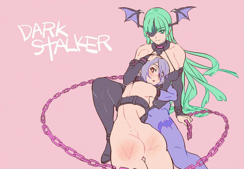 morrigan aensland and lilith (darkstalkers) drawn by futa_yuri_ryona