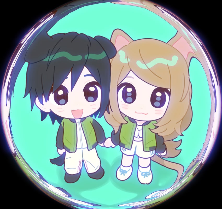 serena and calem (pokemon and 1 more) drawn by tyou08665851