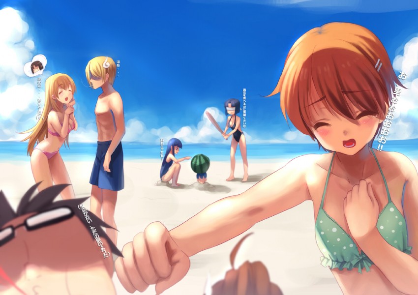 taneshima popura, inami mahiru, yamada aoi, todoroki yachiyo, satou jun, and 3 more (working!!) drawn by xiangtu