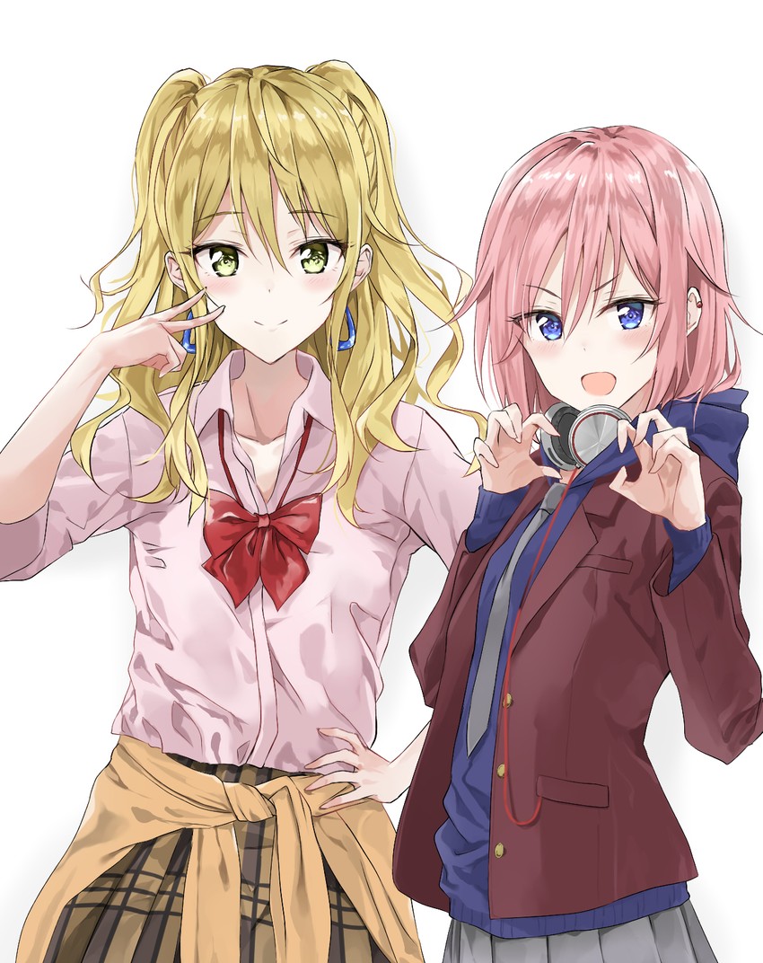 aihara yuzu and mizusawa matsuri (citrus) drawn by fujisaki_ribbon