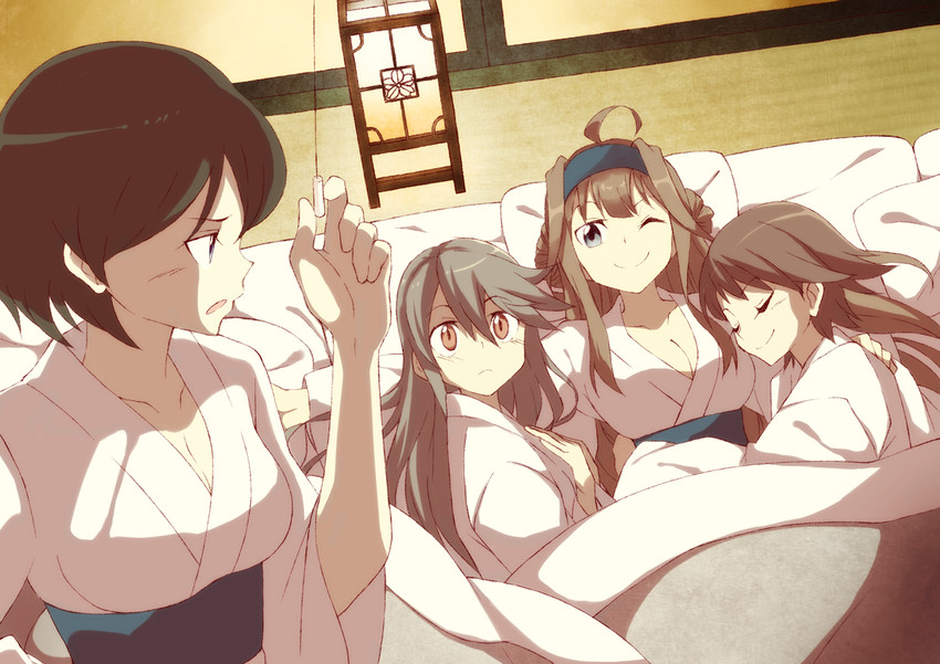 kongou, haruna, hiei, and kirishima (kantai collection) drawn by shigino_sohuzi