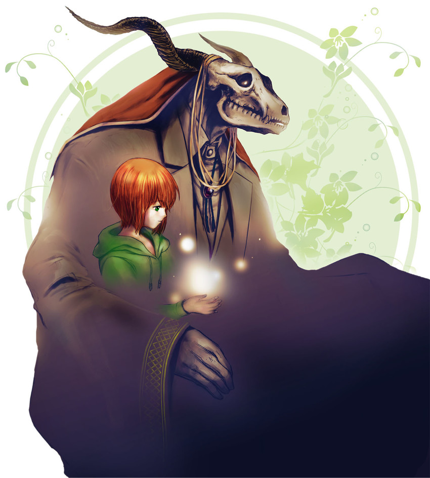 hatori chise and elias ainsworth (mahou tsukai no yome) drawn by aoyagi