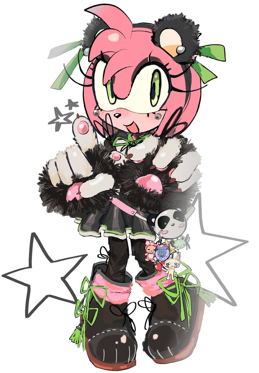 amy rose and korilakkuma (sonic and 4 more) drawn by i3lessings
