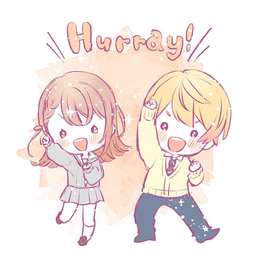 tenma tsukasa and hanasato minori (project sekai) drawn by poppu_usagi