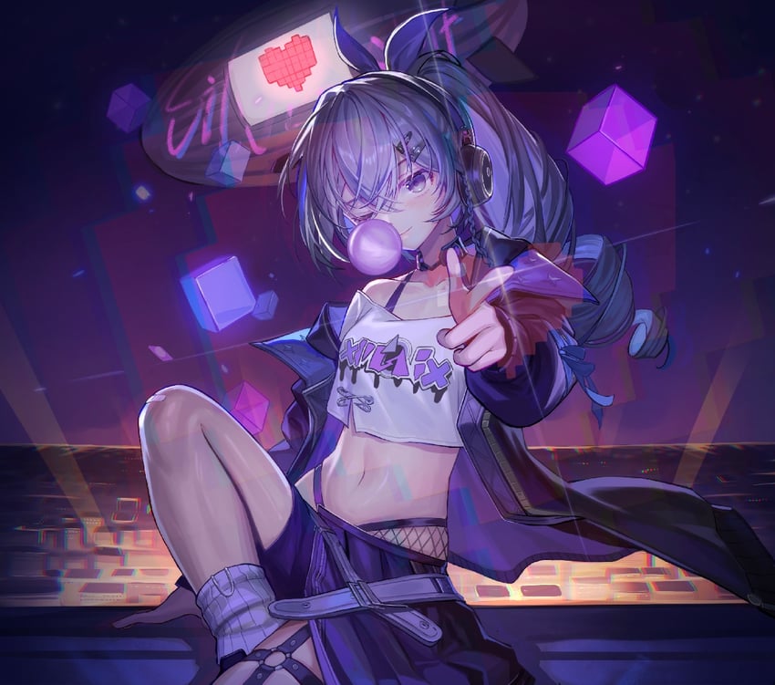 silver wolf (honkai and 1 more) drawn by wangmou_zilaojuan
