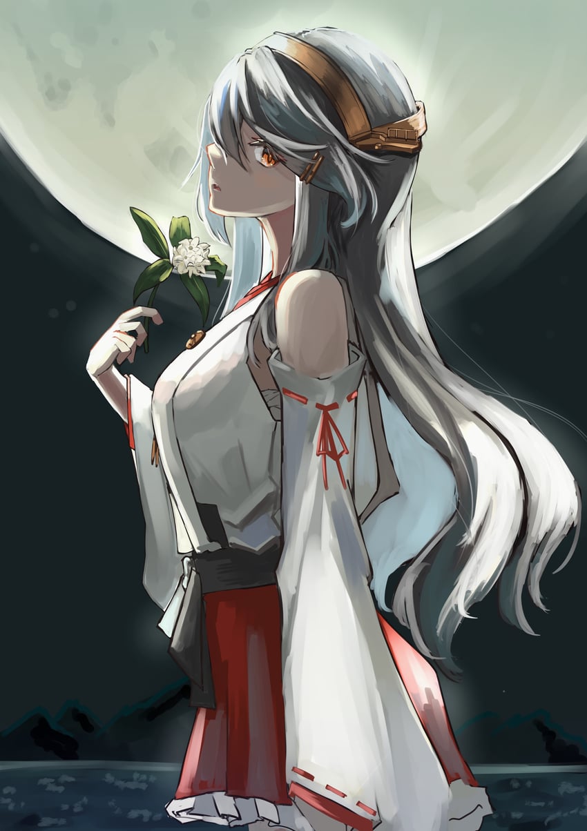 haruna and haruna kai ni (kantai collection) drawn by panda_(heart_sink)