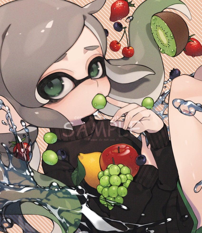 inkling player character and inkling girl (splatoon) drawn by prat_rat