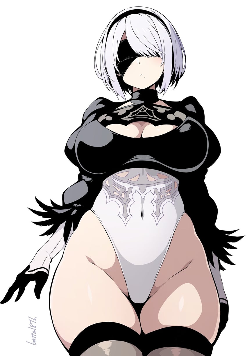 2b (nier and 1 more) drawn by batta_16-sei