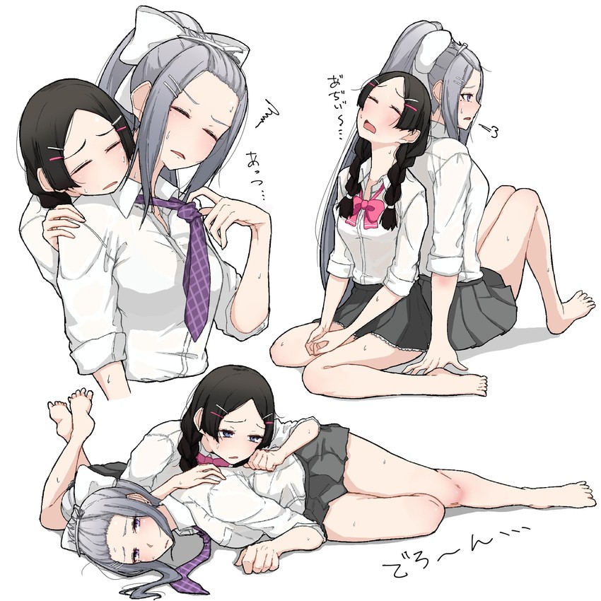 tsukino mito and higuchi kaede (nijisanji) drawn by ryon_1925