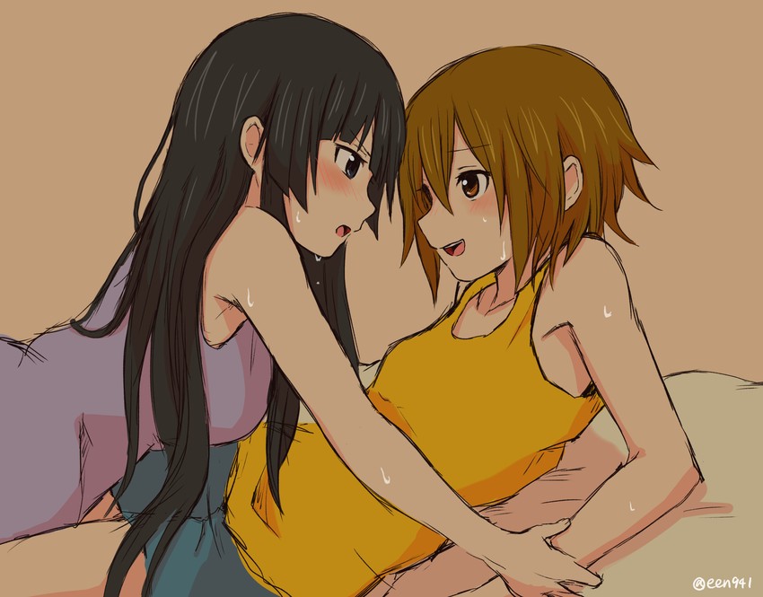 akiyama mio and tainaka ritsu (k-on!) drawn by een941