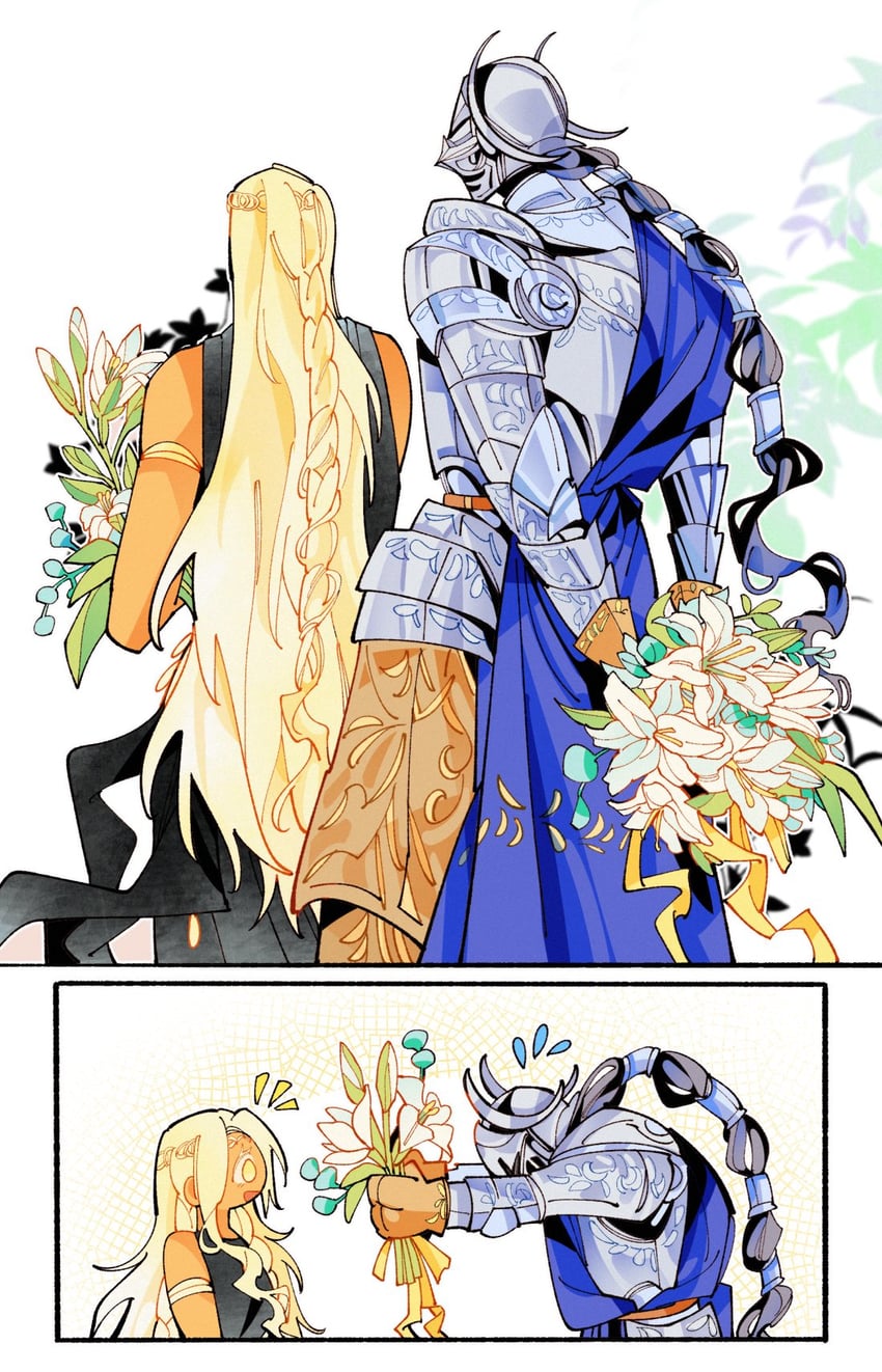 queen marika the eternal and rellana twin moon knight (elden ring and 1 more) drawn by drenched-in-sunlight