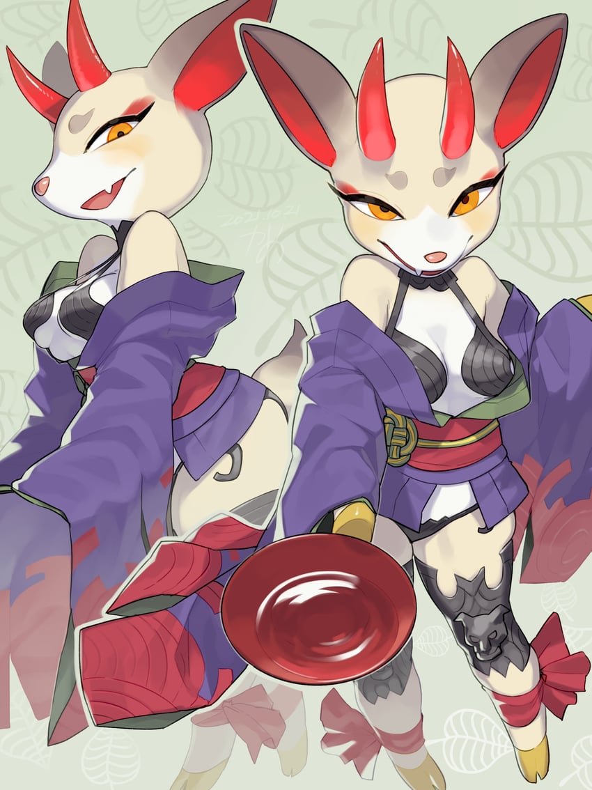shuten douji and shino (fate and 2 more) drawn by kame_(3t)