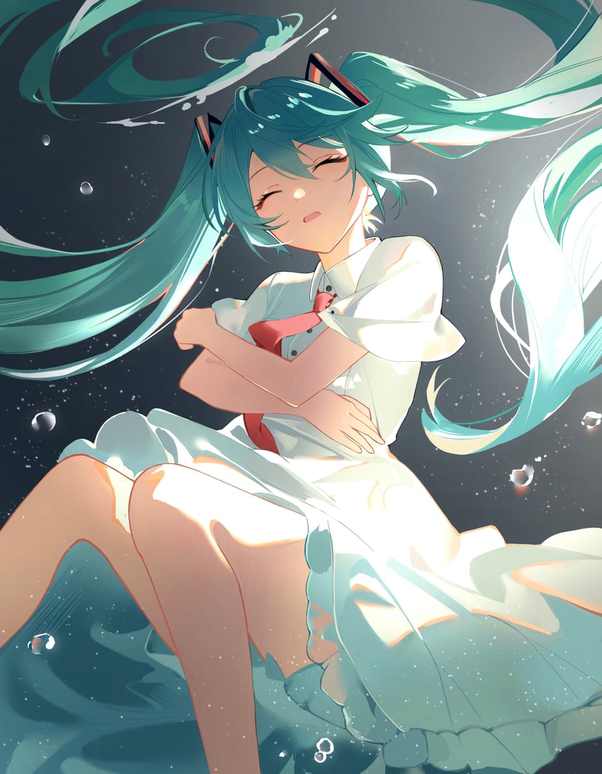 hatsune miku (vocaloid and 1 more) drawn by dan_huang_su_tankou