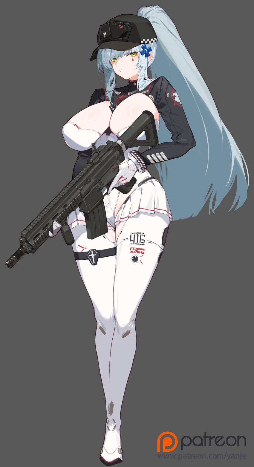 hk416 and klukai (girls' frontline and 1 more) drawn by yanje