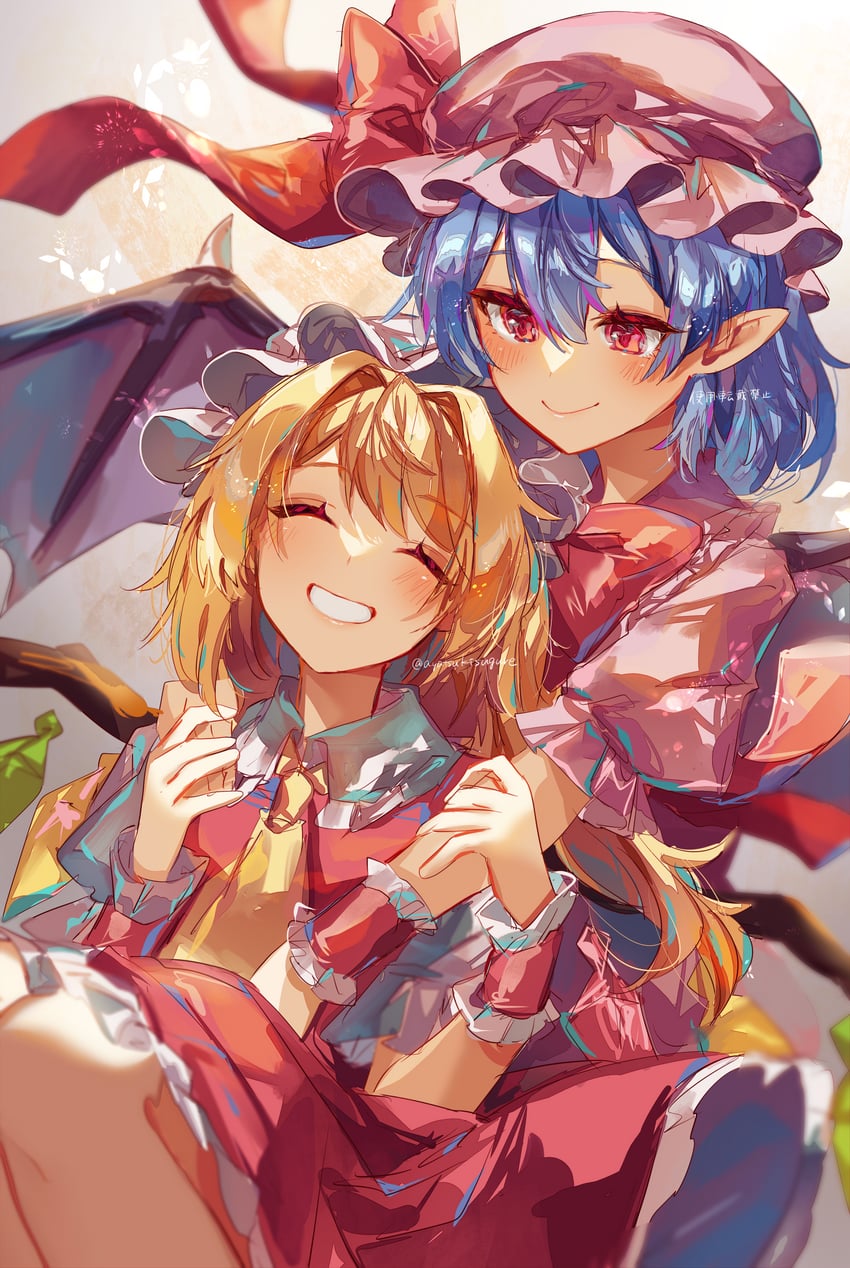 remilia scarlet and flandre scarlet (touhou) drawn by ayatsuki_sugure