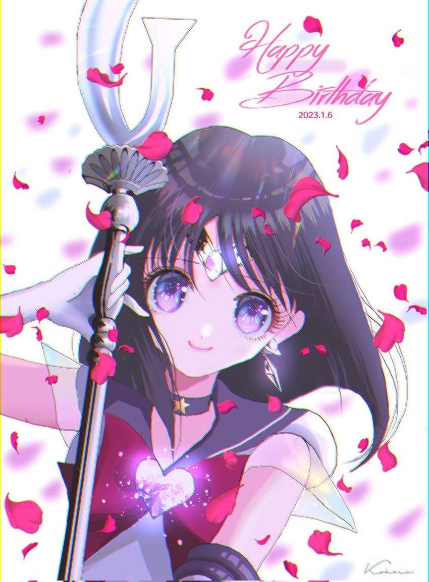 tomoe hotaru, sailor saturn, and super sailor saturn (bishoujo senshi sailor moon) drawn by koharumichi