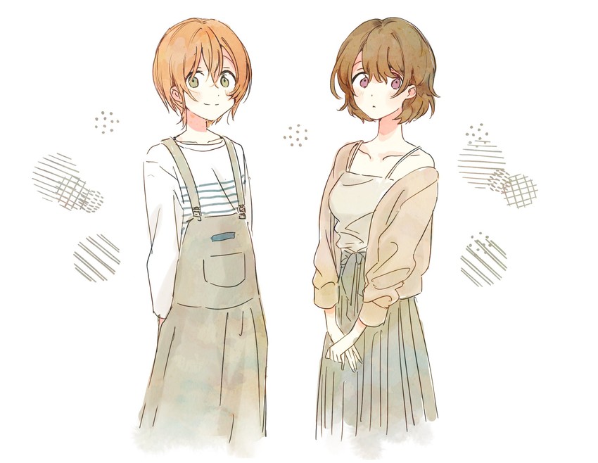 hoshizora rin and koizumi hanayo (love live! and 1 more) drawn by naarann