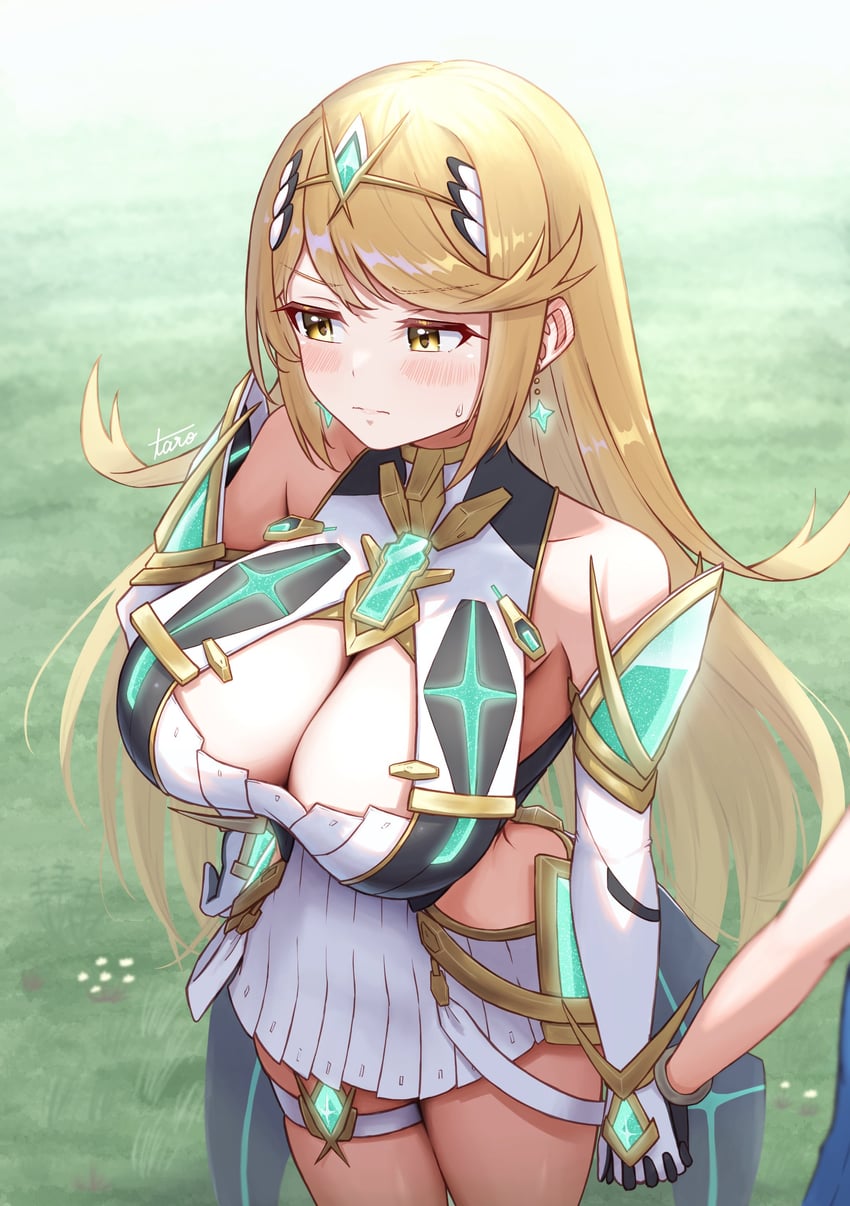mythra (xenoblade chronicles and 1 more) drawn by taro_(peach_taro51)