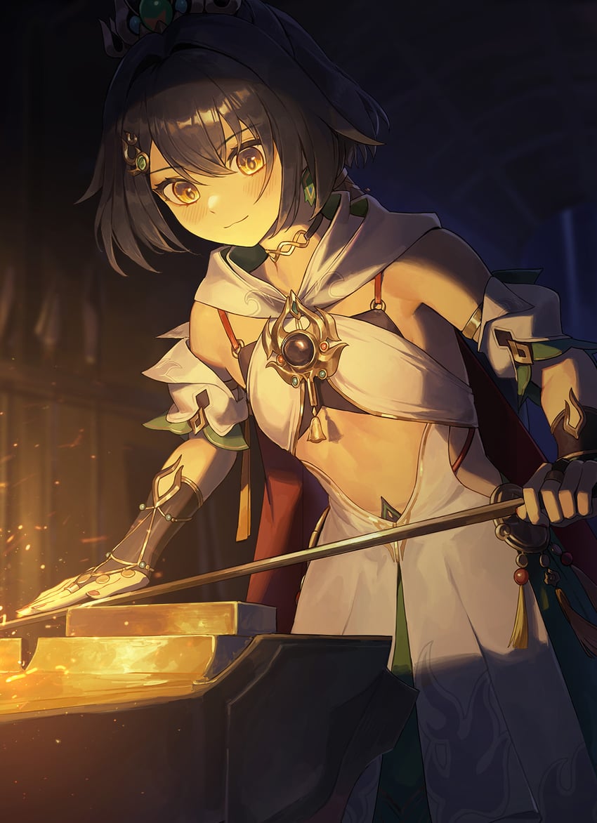 yunli (honkai and 1 more) drawn by cotta_(heleif)