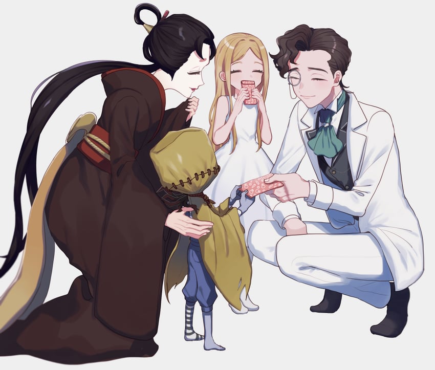orpheus, memory, michiko, and robbie (identity v) drawn by tatoebata