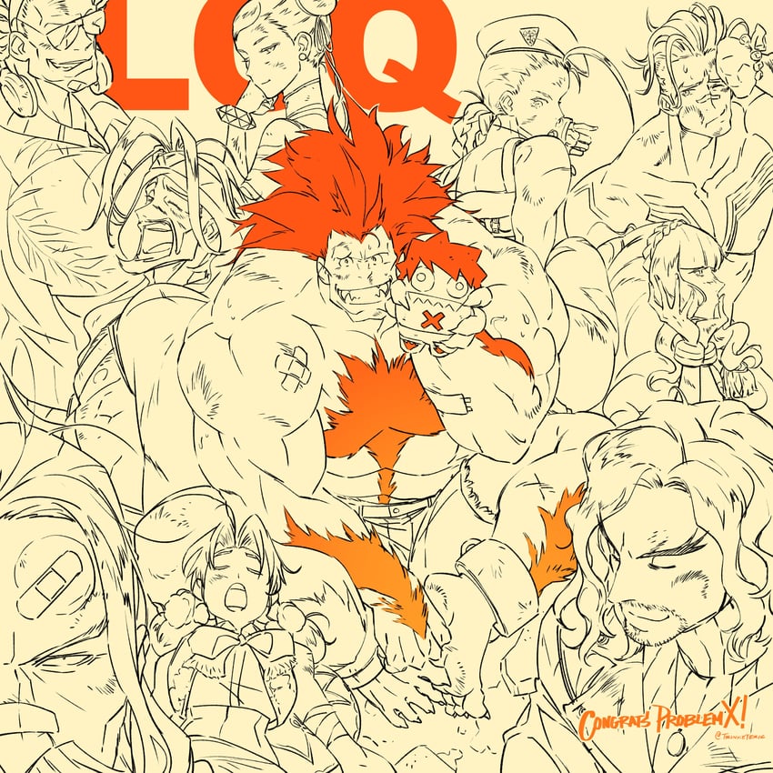 chun-li, cammy white, ken masters, luke sullivan, blanka, and 6 more (street fighter and 1 more) drawn by eric_huang