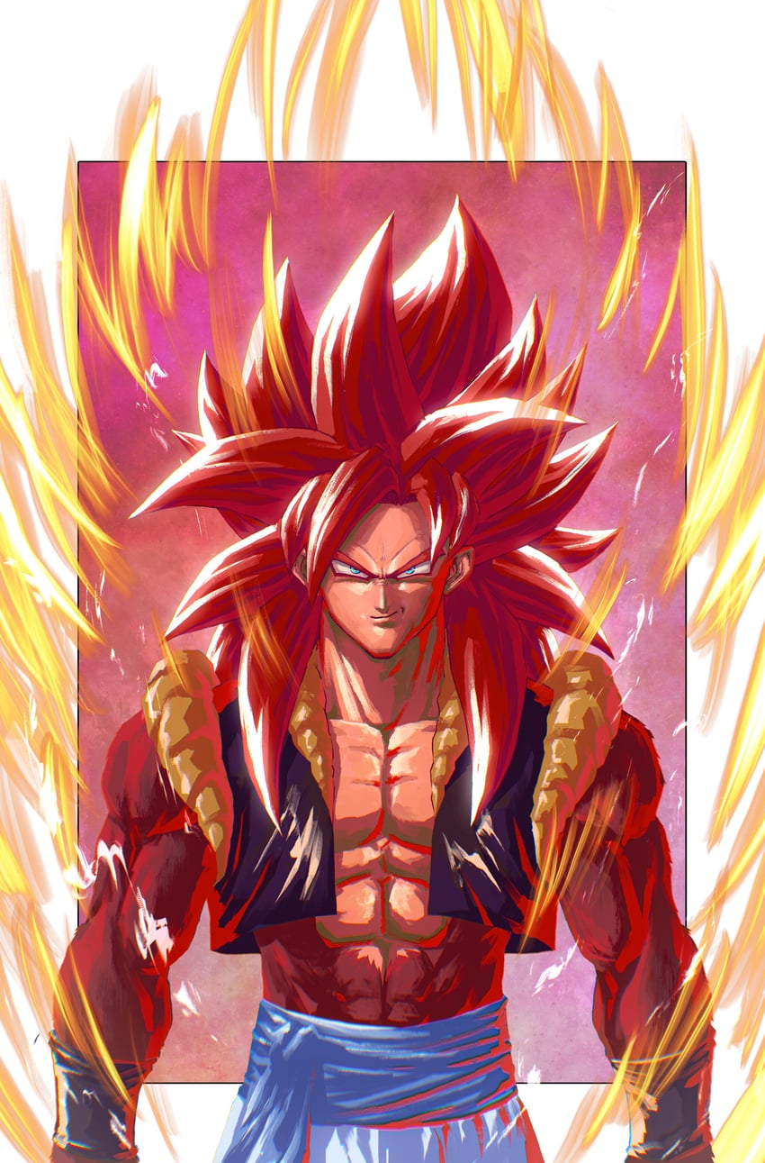 gogeta (dragon ball and 1 more) drawn by shank