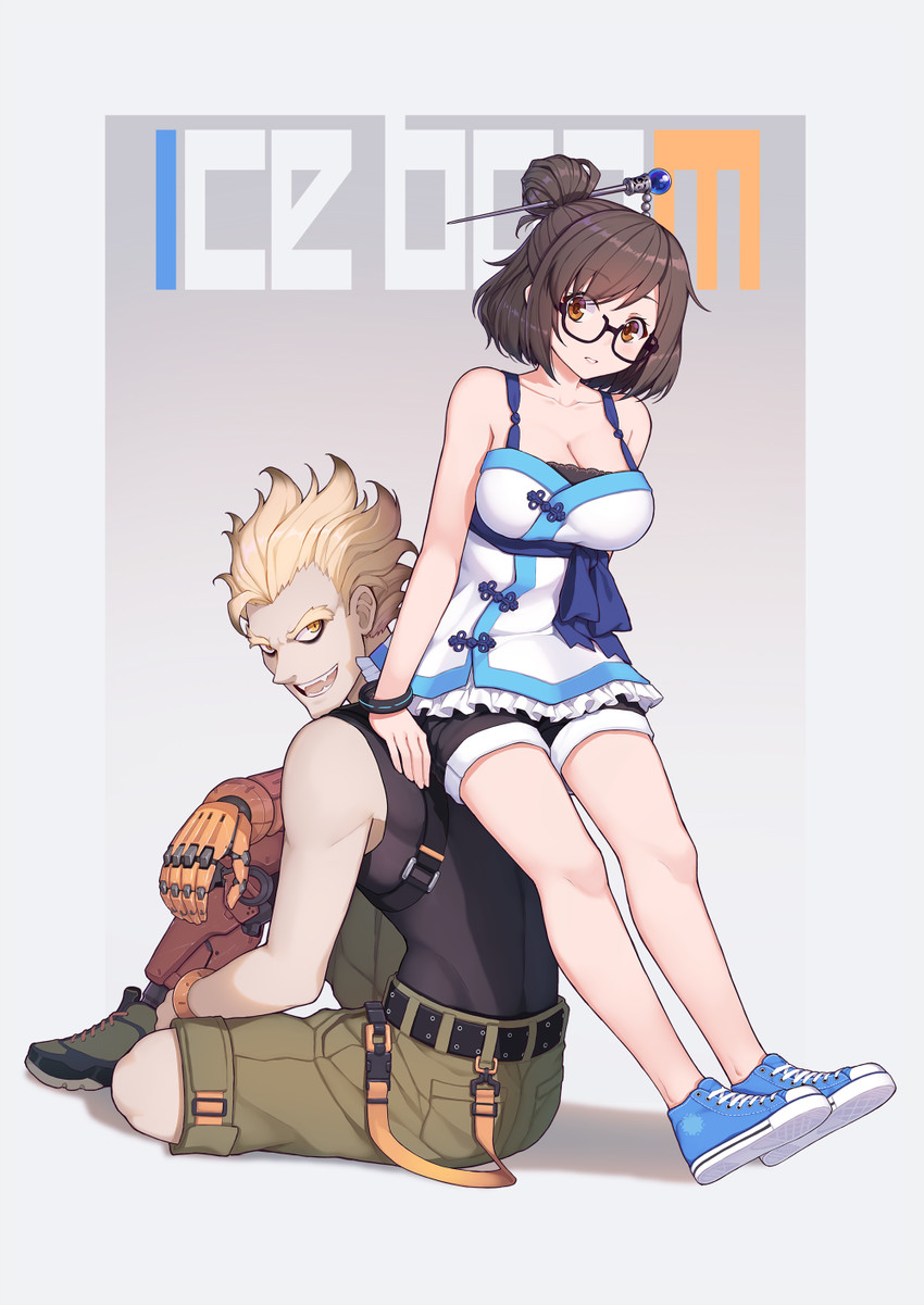mei and junkrat (overwatch and 1 more) drawn by terras