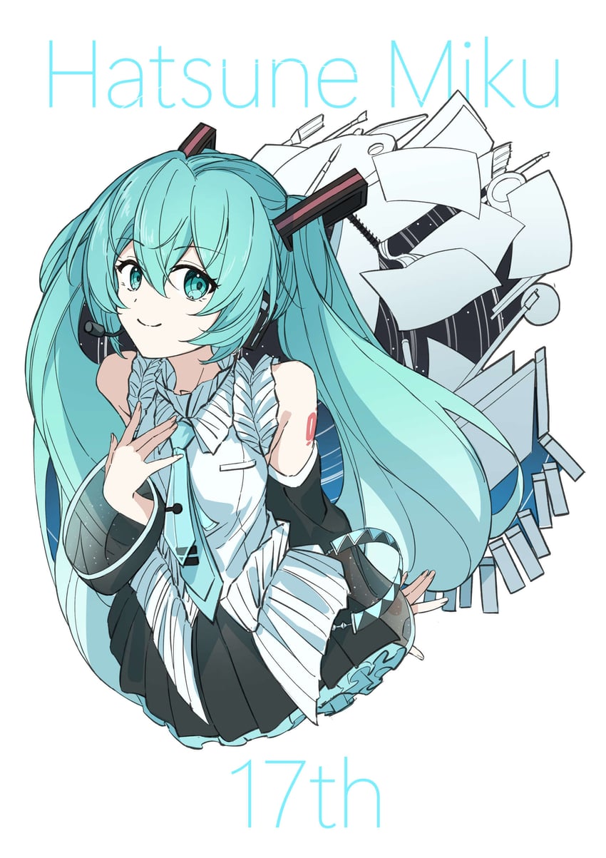 hatsune miku (vocaloid and 1 more) drawn by hymgkamui