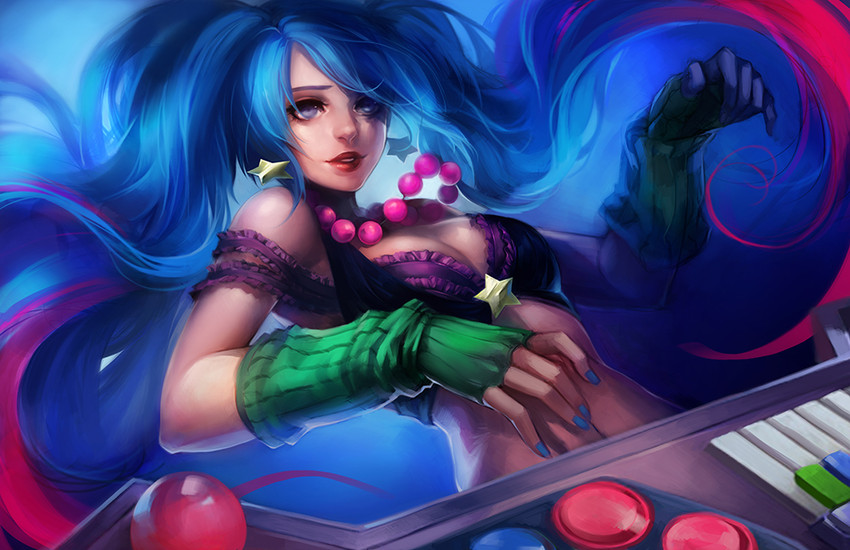 sona and arcade sona (league of legends) drawn by ippus