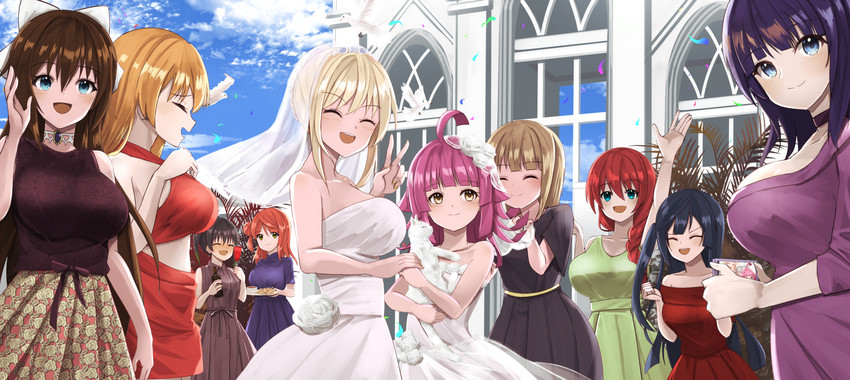 yuki setsuna, uehara ayumu, takasaki yu, osaka shizuku, tennoji rina, and 5 more (love live! and 1 more) drawn by orein
