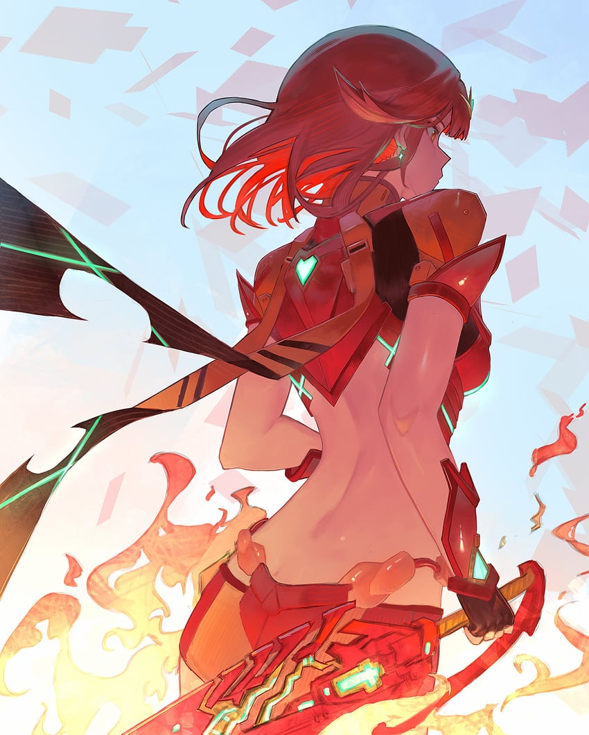 pyra (xenoblade chronicles and 1 more) drawn by dkyung004