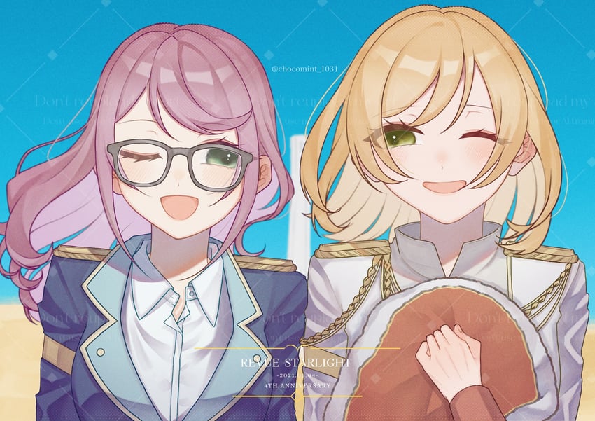 daiba nana and hoshimi junna (shoujo kageki revue starlight) drawn by chocomint_1031
