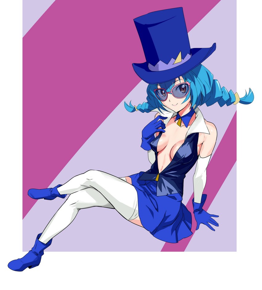 yuni and blue cat (precure and 1 more) drawn by ontaros