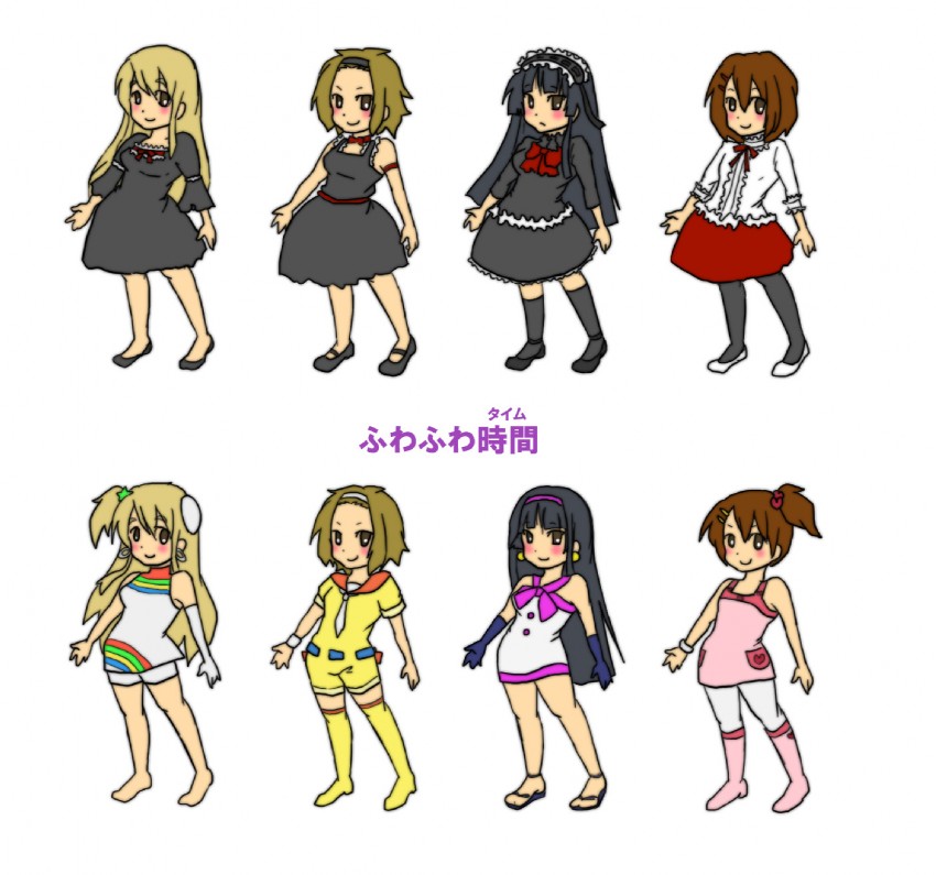 akiyama mio, hirasawa yui, tainaka ritsu, and kotobuki tsumugi (k-on!) drawn by ukiwa