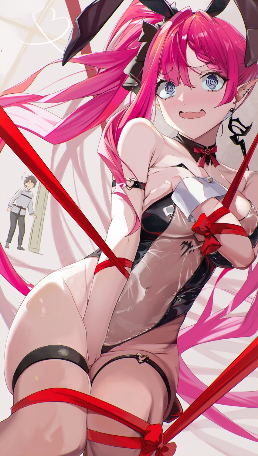 fujimaru ritsuka and baobhan sith (fate and 1 more) drawn by auguste