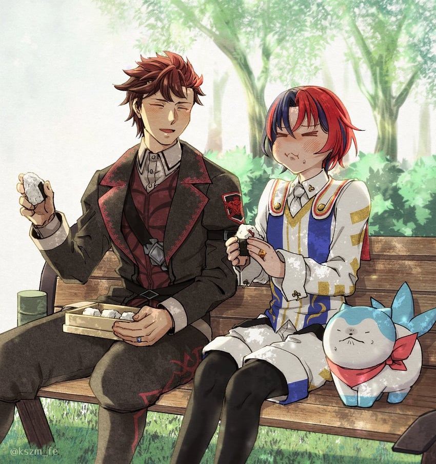 male alear, sommie, and diamant (fire emblem and 1 more) drawn by kszm_fe