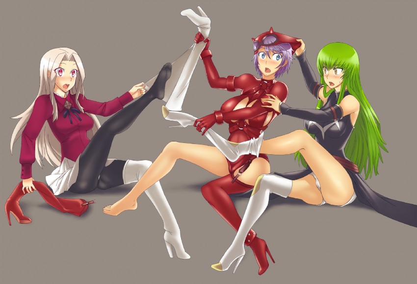 c.c., irisviel von einzbern, and evil rose (fate and 3 more) drawn by madkaiser