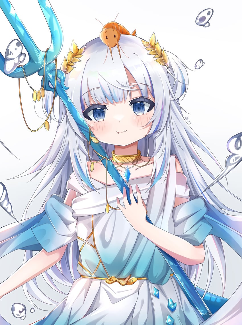gawr gura and ebi-chan (hololive and 1 more) drawn by ej16zgwldqdzxet