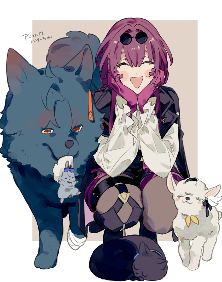 firefly, kafka, silver wolf, and blade (honkai and 1 more) drawn by sorako_(yoshida_t)
