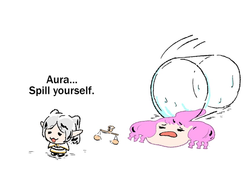 frieren and aura (sousou no frieren) drawn by duckmeat_woohoo