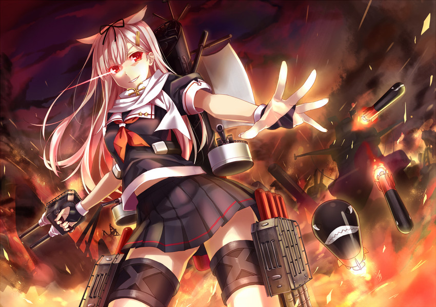 yuudachi and yuudachi kai ni (kantai collection) drawn by hika_(cross-angel)