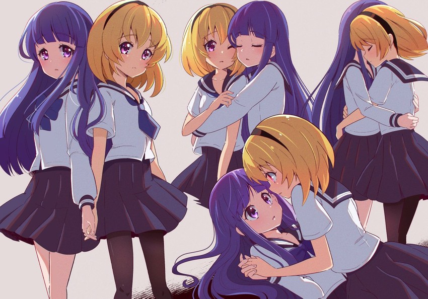 furude rika and houjou satoko (higurashi no naku koro ni and 1 more) drawn by juugoya_neko