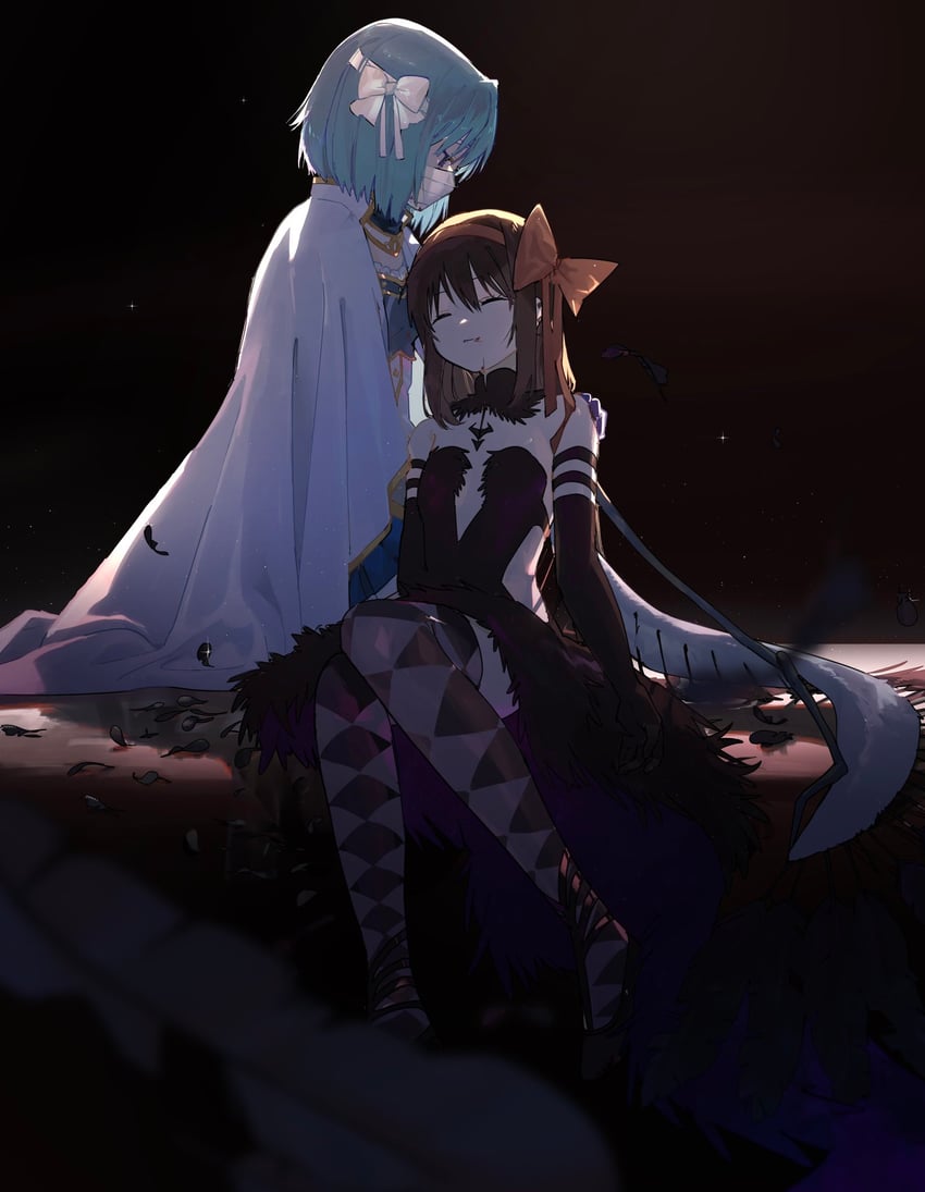 akemi homura, miki sayaka, and akuma homura (mahou shoujo madoka magica and 2 more) drawn by un_nm5sy