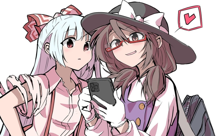 fujiwara no mokou and usami sumireko (touhou) drawn by shinmon_akika